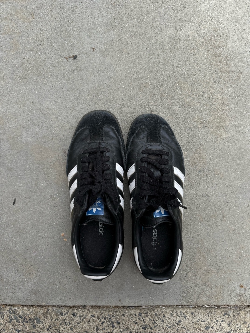 adidas Black Sneakers with White Stripes